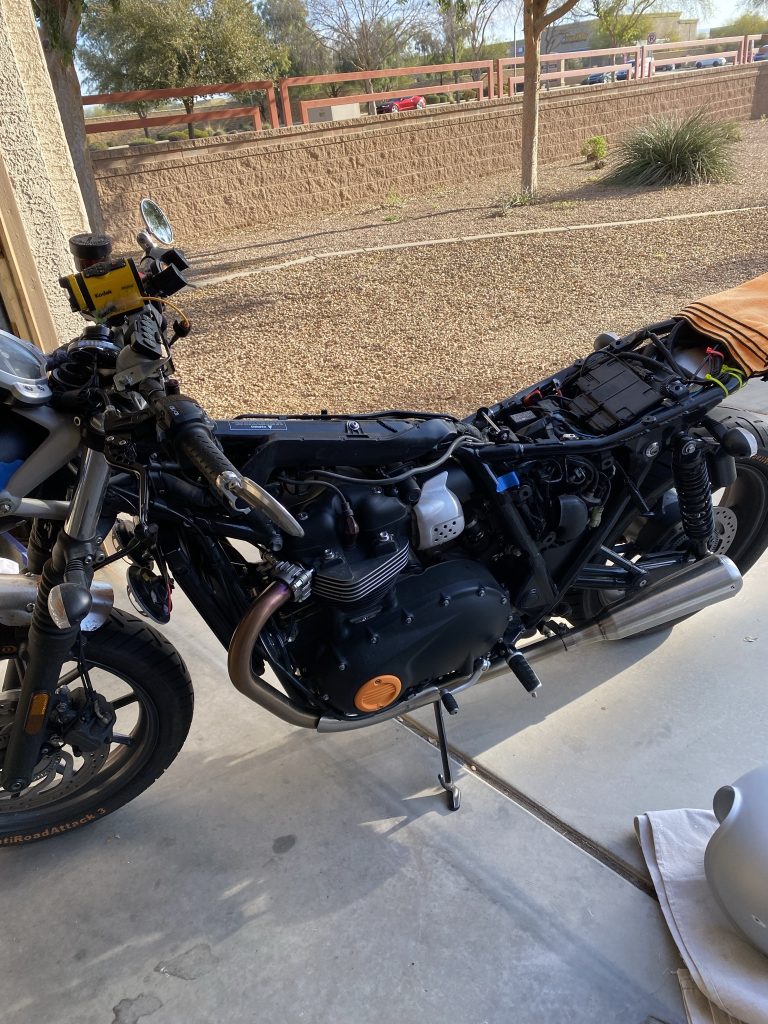 Street Twin with body parts removed